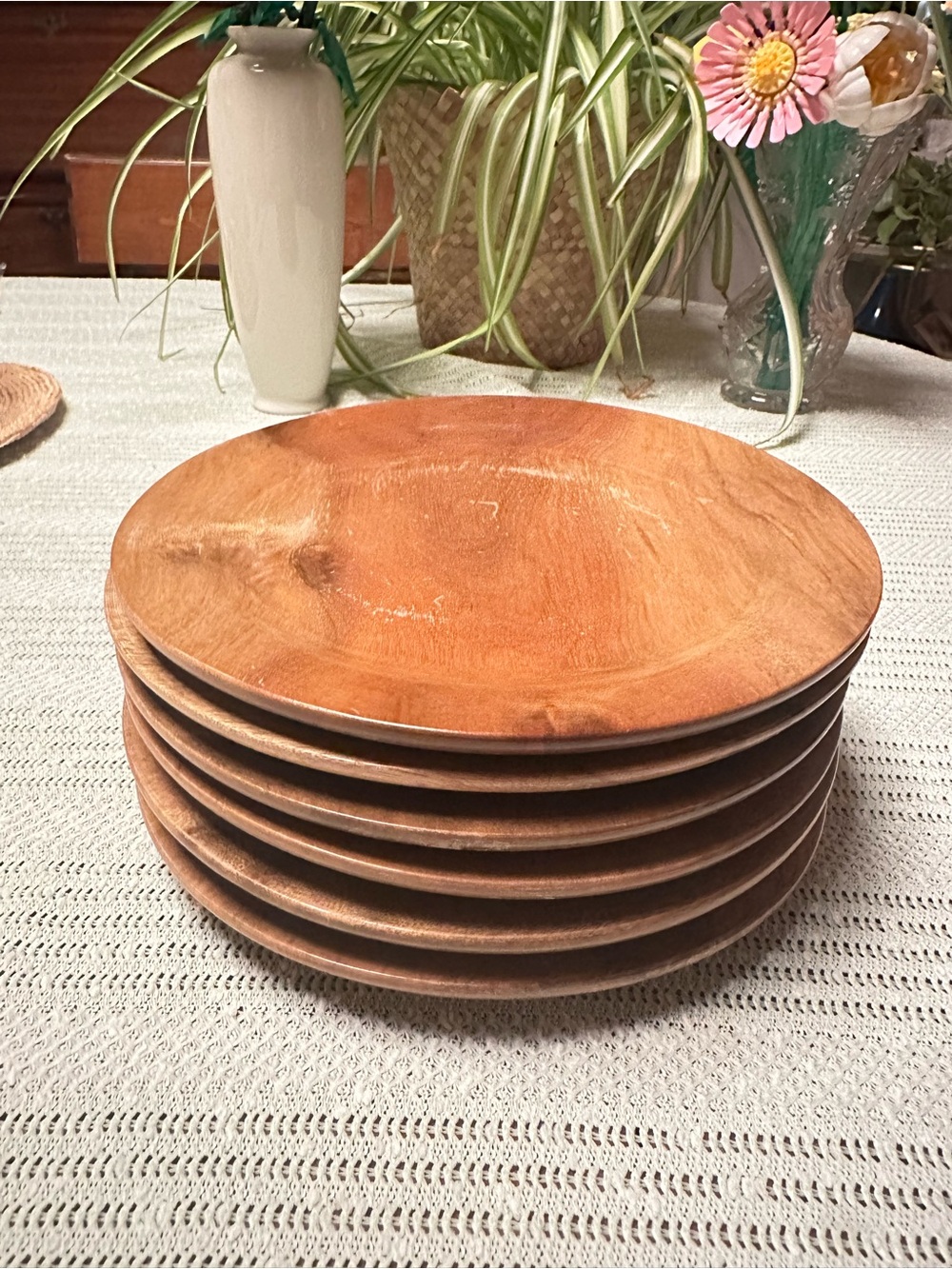 Set 6 Vintage Beaumonts Oregon Myrtlewood 8” Salad Plates